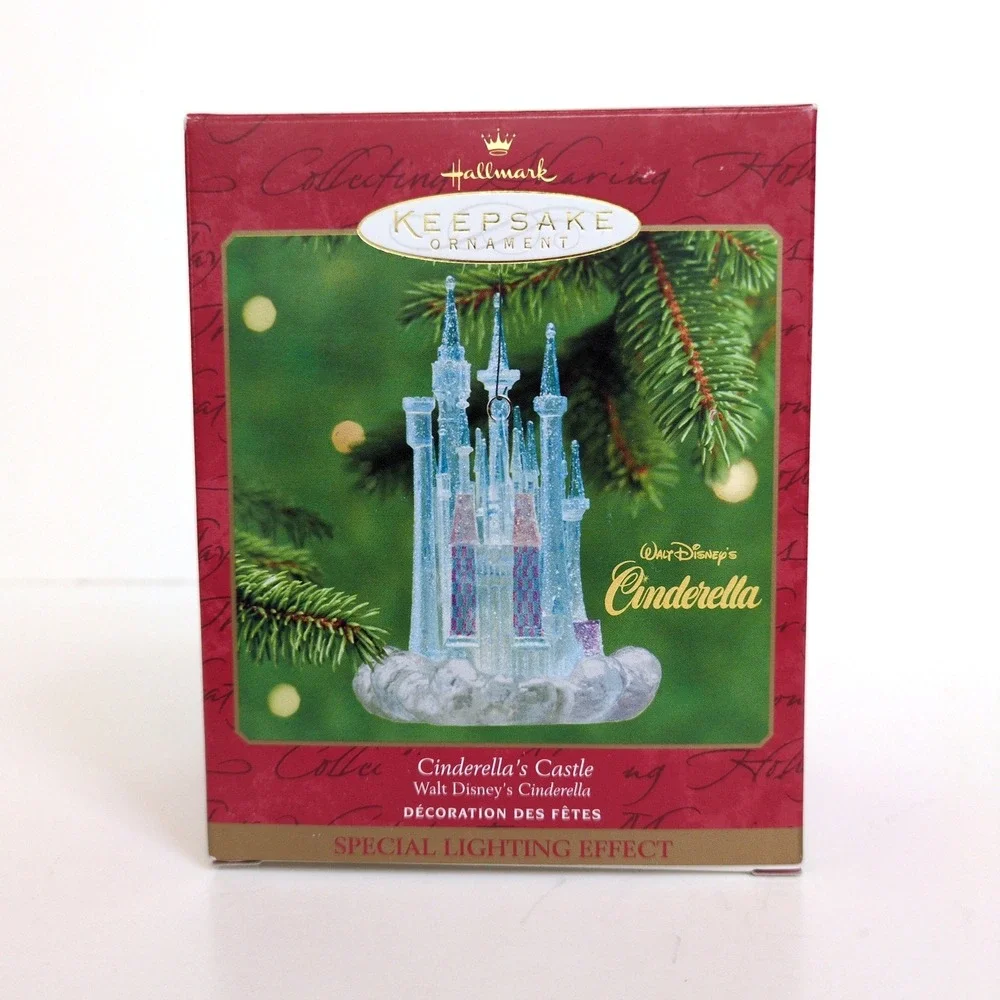 Vtg 2001 Hallmark Keepsake Disney Cinderella Castle Ornament Light Up Effect Box